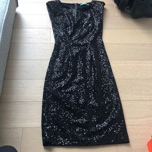 Alice and Olivia black sequined dress